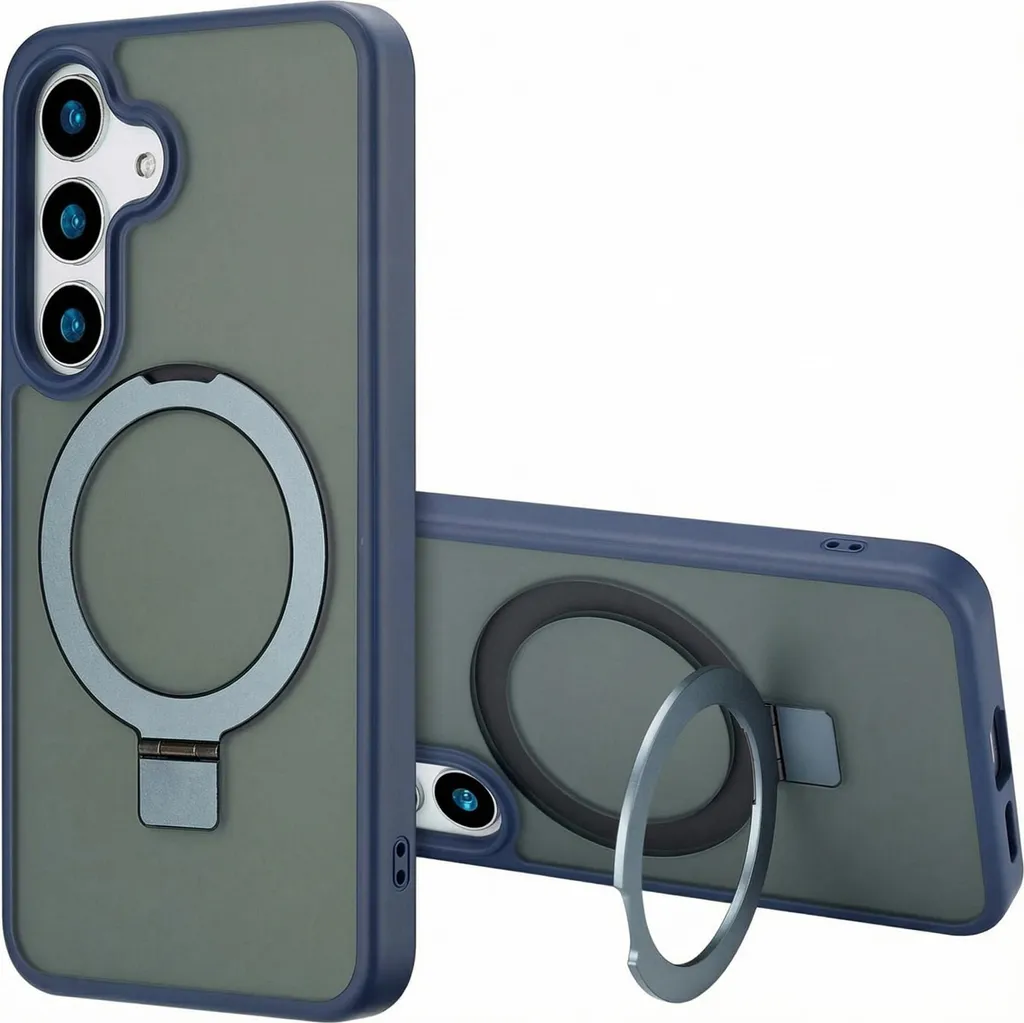 Custodia Antiurto Samsung S25 Plus Accezz Blu con MagSafe e Stand