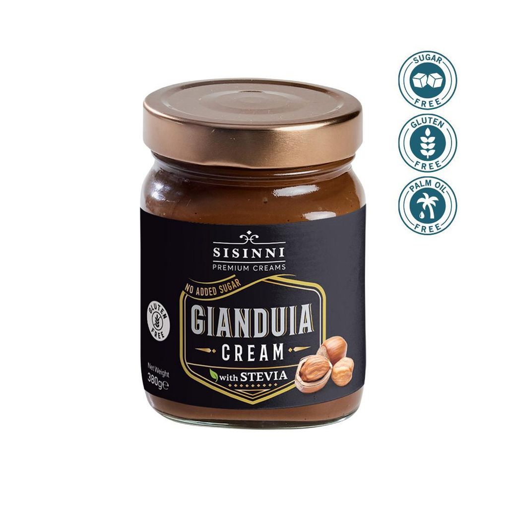 Gianduia Creme 380g – cremiger Haselnuss Kakao Aufstrich ohne Zuckerzusatz