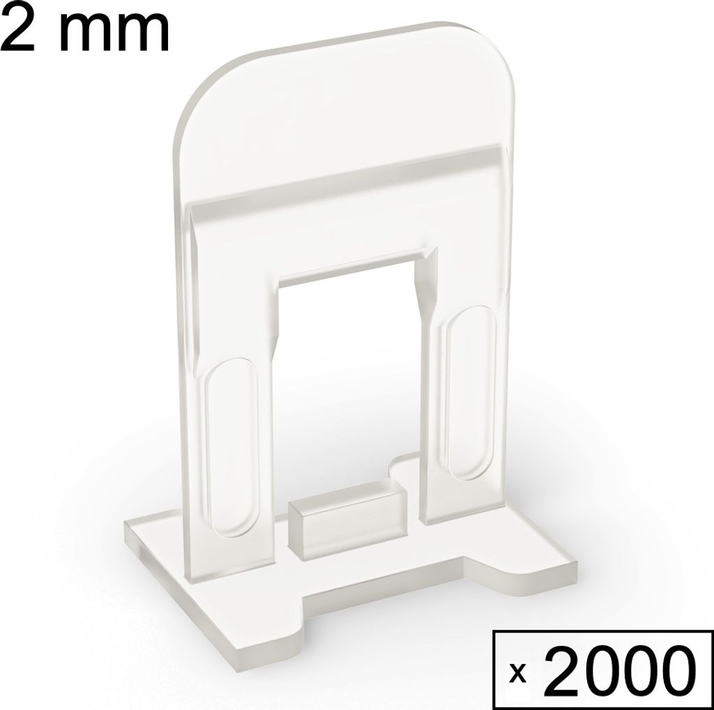 Fliesen Nivelliersystem Verlegehilfe Fliesen Plan System, 2000 Laschen, 2 mm