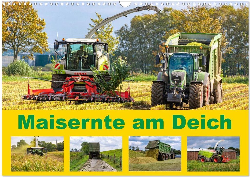 Maisernte am Deich (Wandkalender 2026 DIN A3 quer), CALVENDO Monatskalender