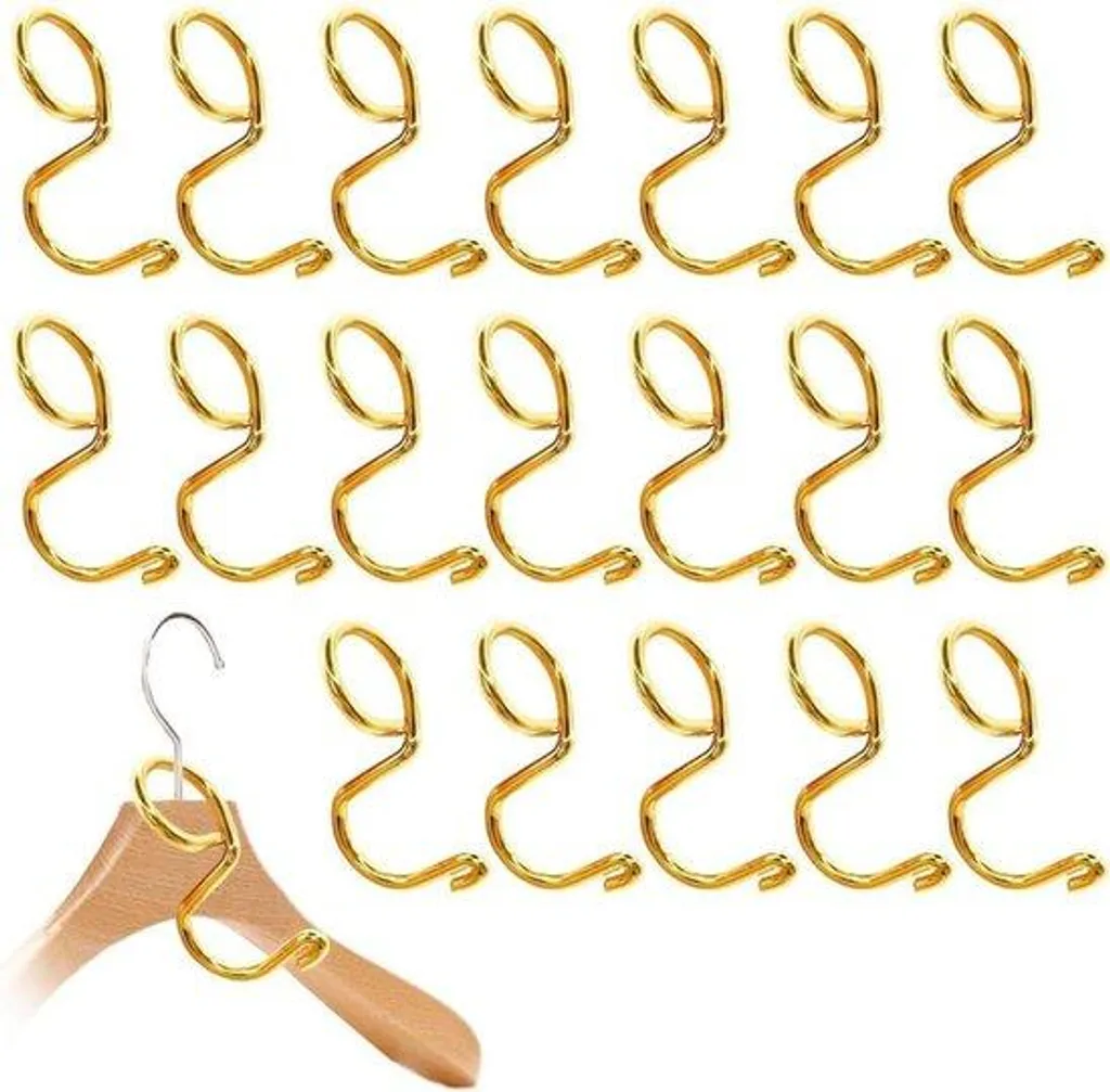 Lot de 20 clips adhésifs dorés mini-connecteurs en plastique rigide