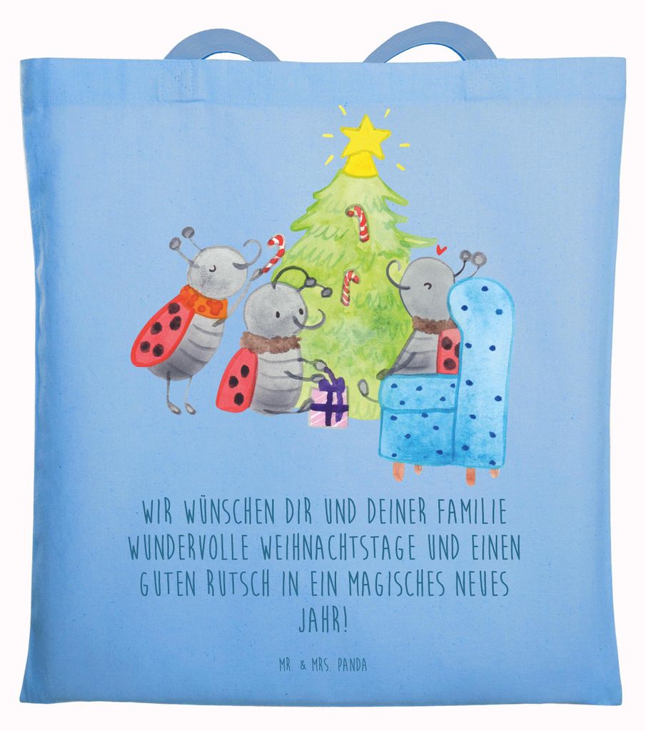 Mr. & Mrs. Panda Schulbeutel Weihnachten Smörle - Sky Blue Produktbild 