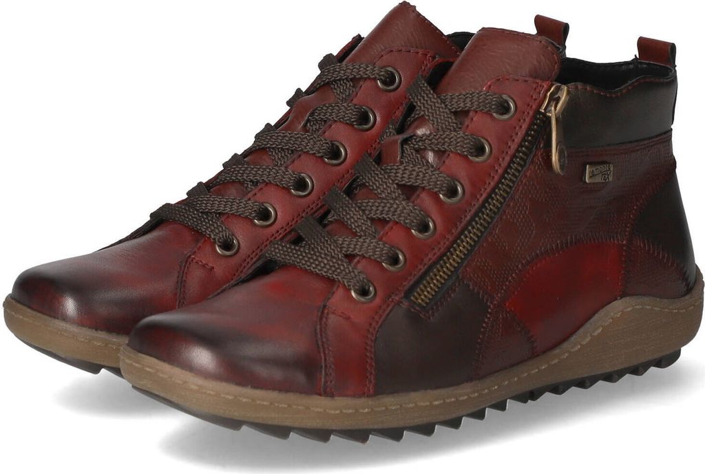 Remonte Schnürhalbschuh - Rot Leder Größe: 44 Normal
