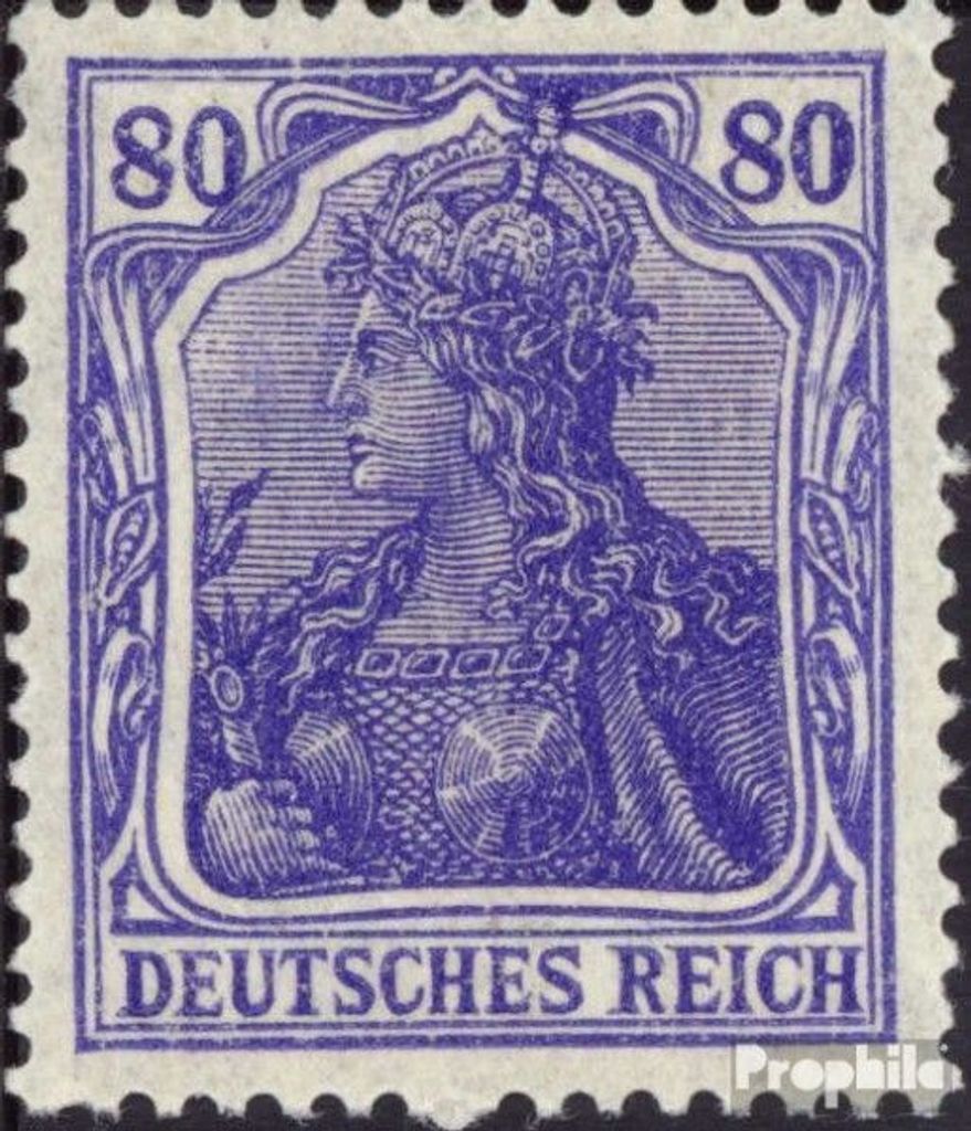 Briefmarken Deutsches Reich 1920 Mi 149I Doppelplatte gestempelt Germania Wz 1 / Farbänderung