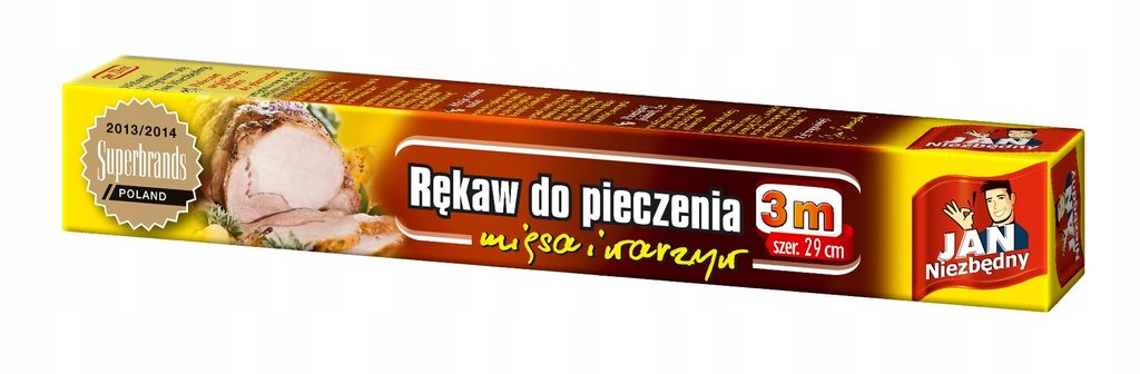 A product box for baking sleeve for meat and vegetables.