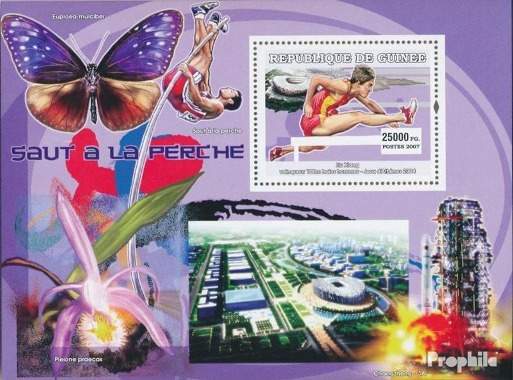 Briefmarken Guinea 2007 Mi Block 1161 (kompl. Ausgabe) postfrisch Stabhochsprung