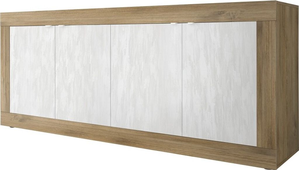 Meublorama MI-BASIC-203915-08BN*2C/63KG, 4 Tür(en), Weiß, Mitteldichte Faserplatte (MDF), 430 mm, 2070 mm, 860 mm