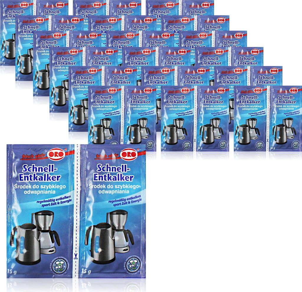 30x 15g Orofix Schnell-Entkalker - Anti-Kalk-Pulver - Entkalkung für Haushaltsgeräte, Wasserkocher, Kaffeemaschinen - Einfach anzuwenden, langanh...
