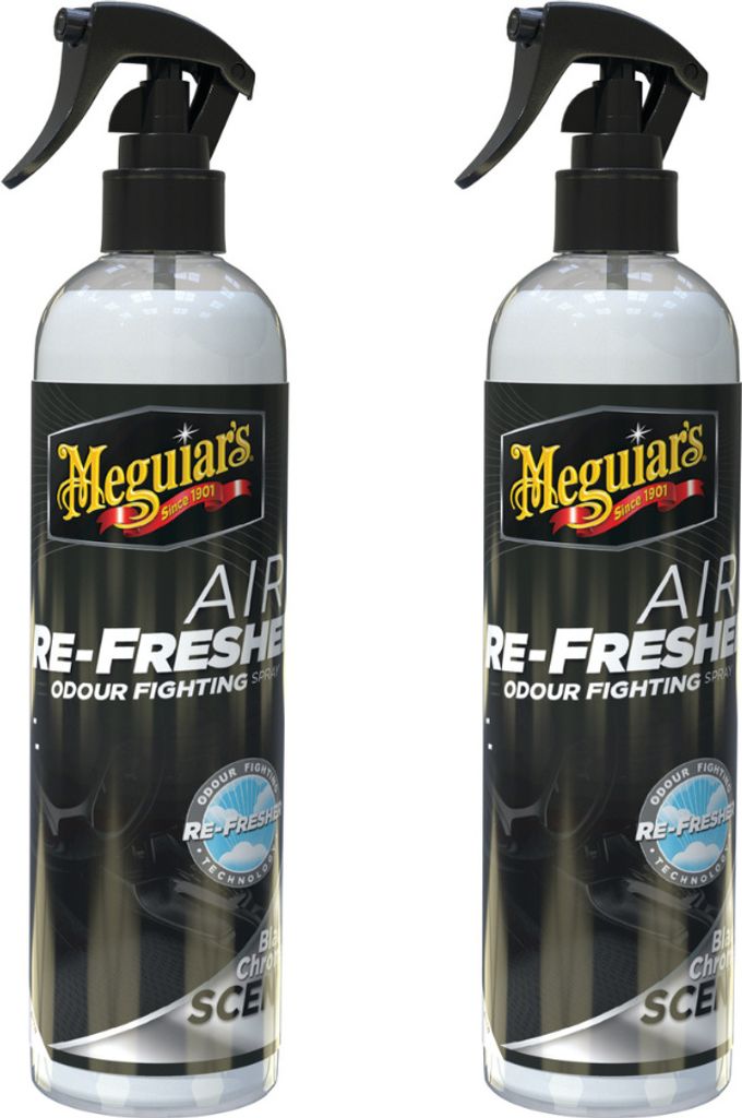 2x Meguiar's Black Chrome Air Refresher Trigger Lufterfrischer Beseitigt Geruch