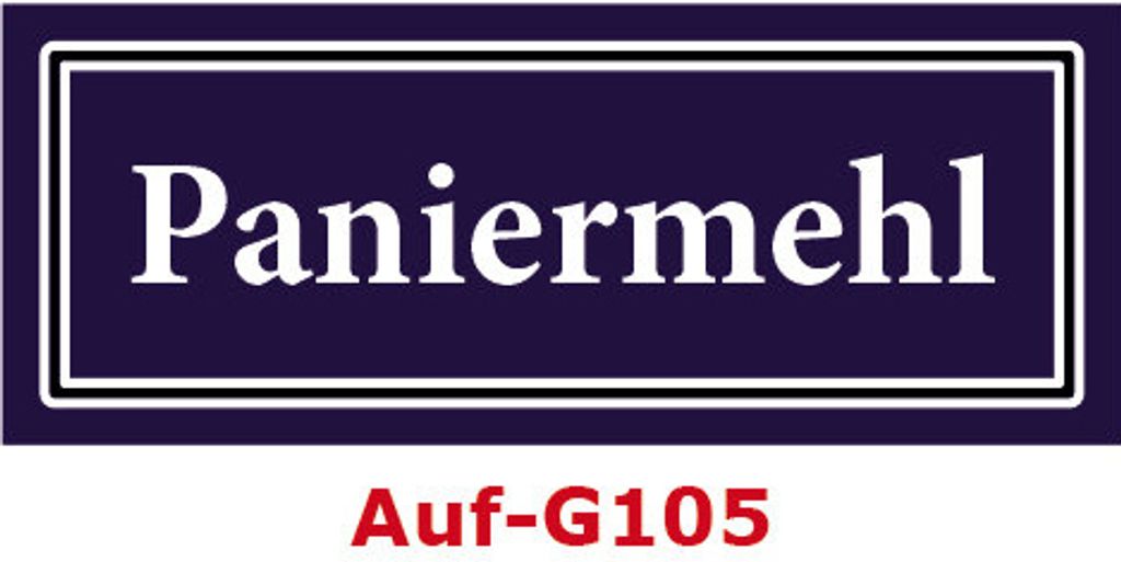 2 Stück Gewürzaufkleber Paniermehl 40x16mm Gewürzetiketten Sticker Lebensmittel (Auf-G105)