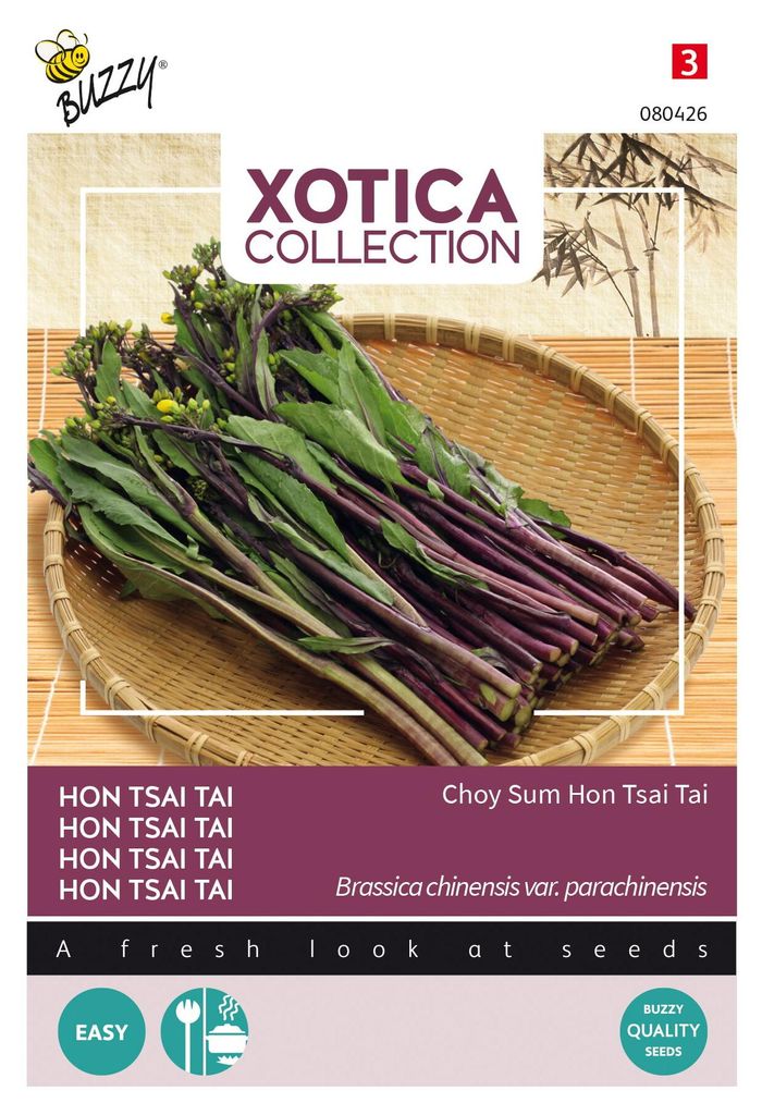 Xotica Purple Choy Sum Hon Tsai Tai zaden Buzzy Productafbeelding 