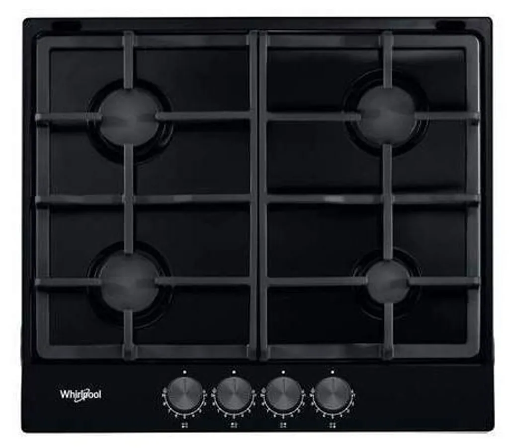 Plaque gaz Whirlpool TGML 660 NB avec grilles fonte et sécurité gaz