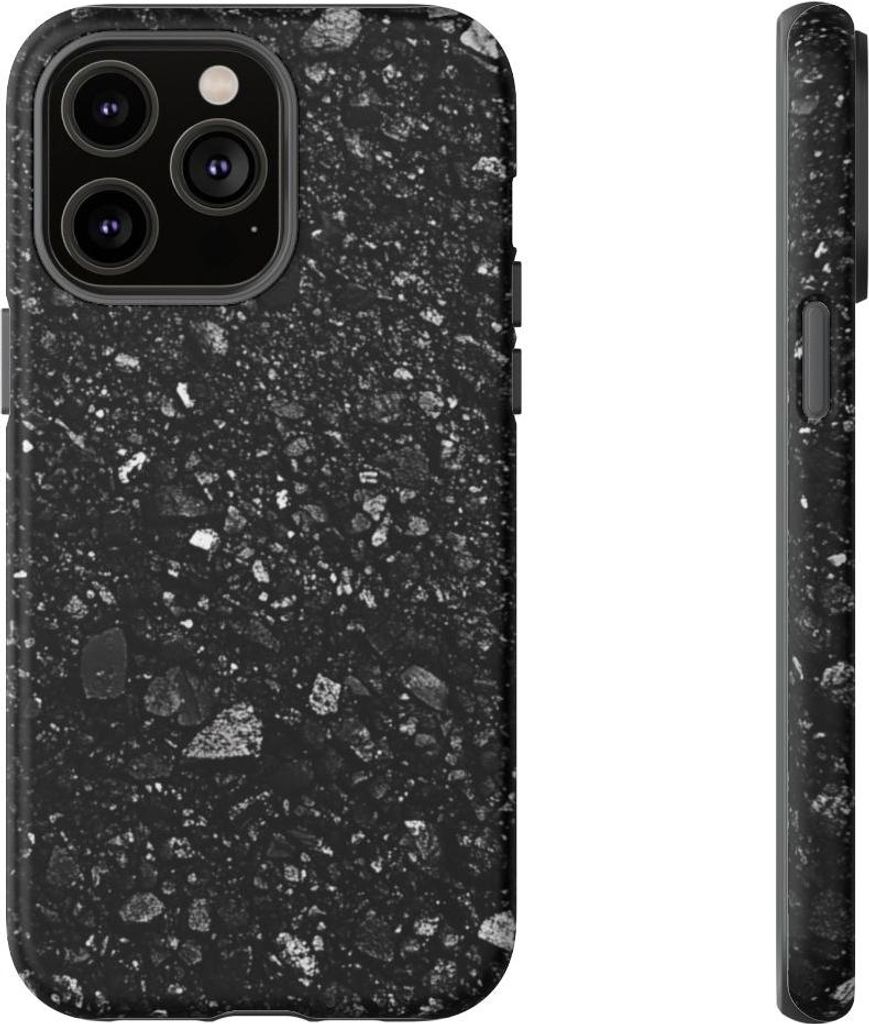 Schwarze Asphaltstruktur in Nahaufnahme – Handyhülle Kompatibel mit iPhone 14 Pro Max