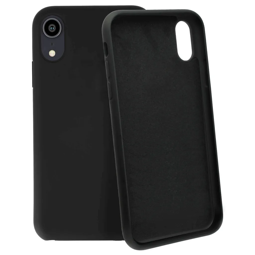 Custodia semirigida in silicone per cellulare Apple iPhone XR, Soft Touch - Nero