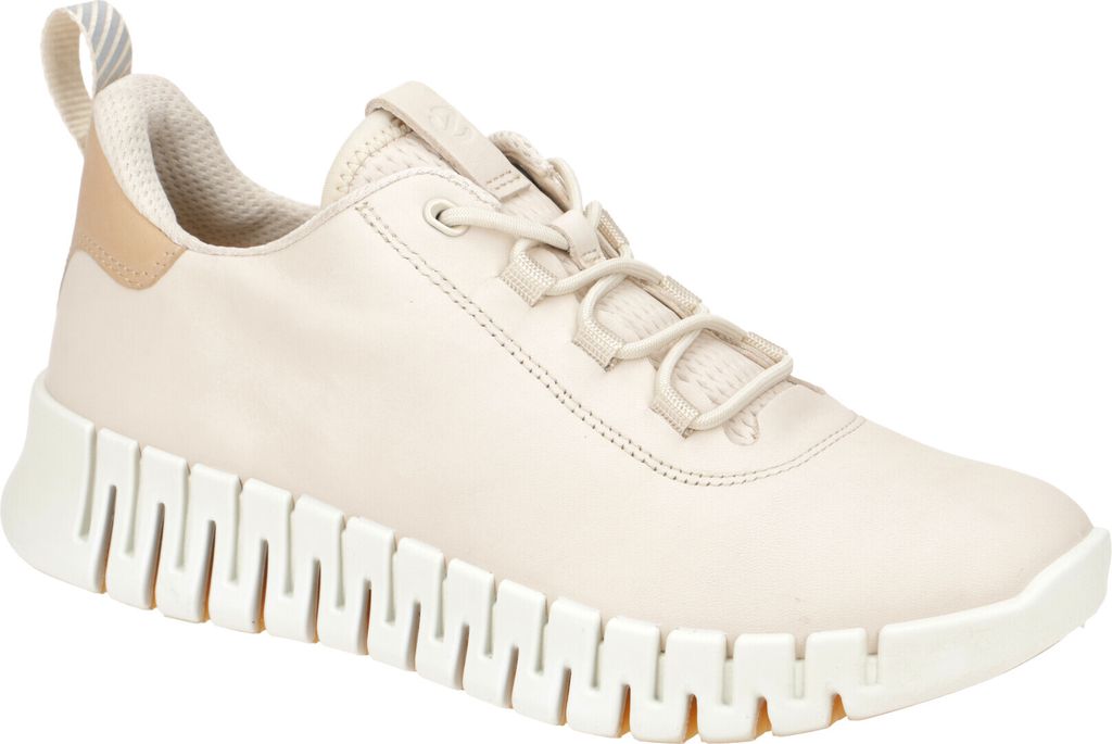Ecco GRUUV Damenschuhe - bequeme Schnür- Halbschuhe beige Produktbild 