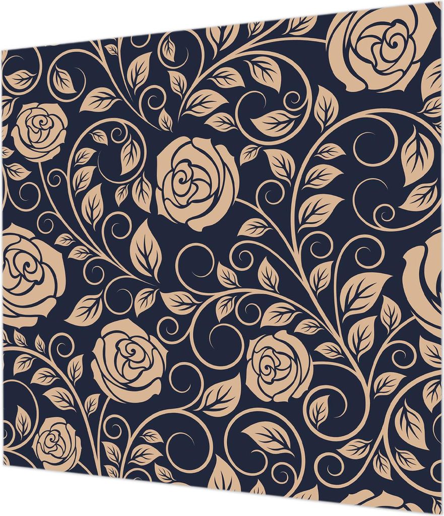 Wandtapete - Dekorative Tapete für Wohnzimmer - Tapetenfolie für Wanddekoration - 250x250 cm - Romantische Blumen