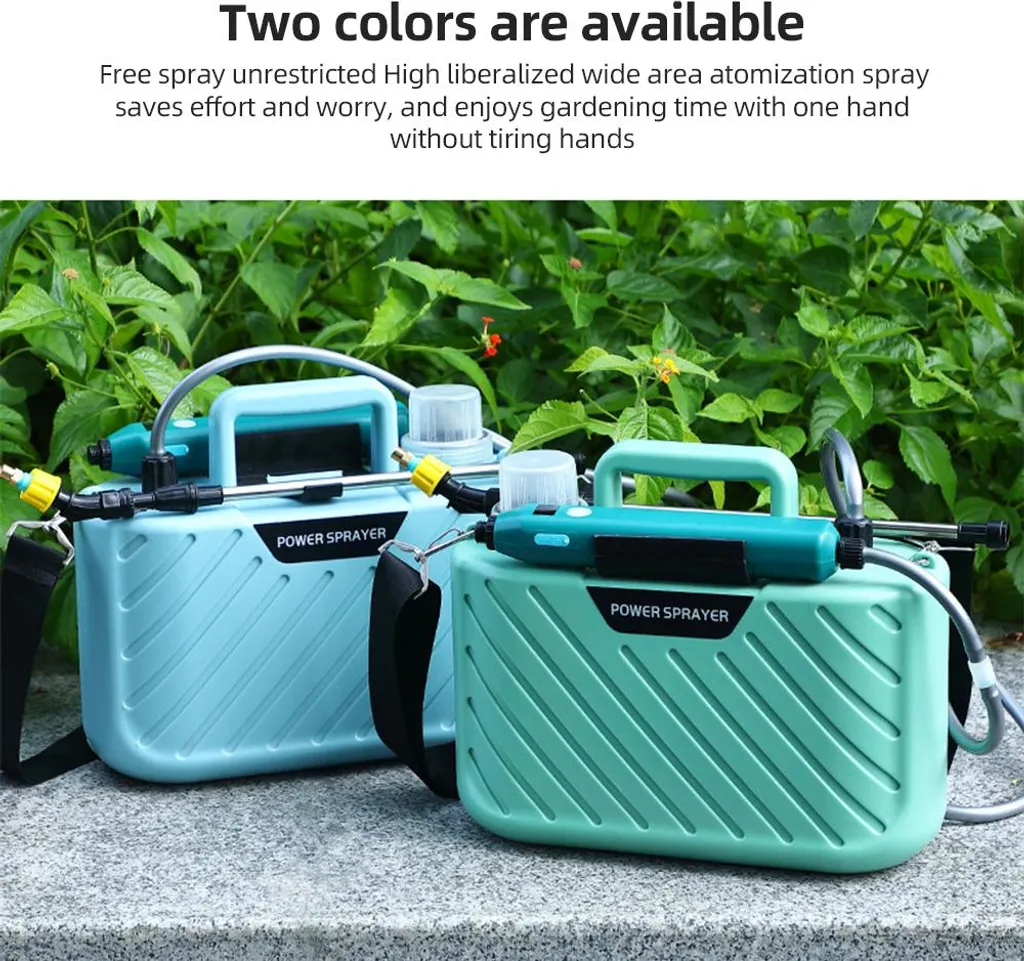 Pulvérisateur d'eau de jardin batterie 5L avec 2 buses et baguette