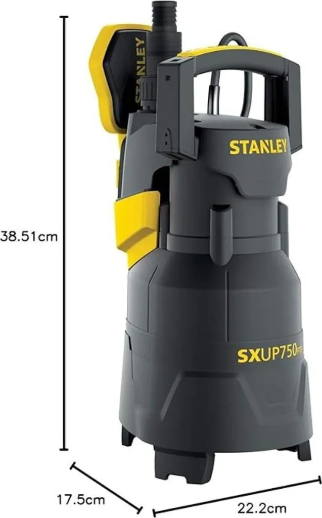 Pompe Stanley Immergée 750 W Haute Pression pour Eaux Sales et Résidus - 3