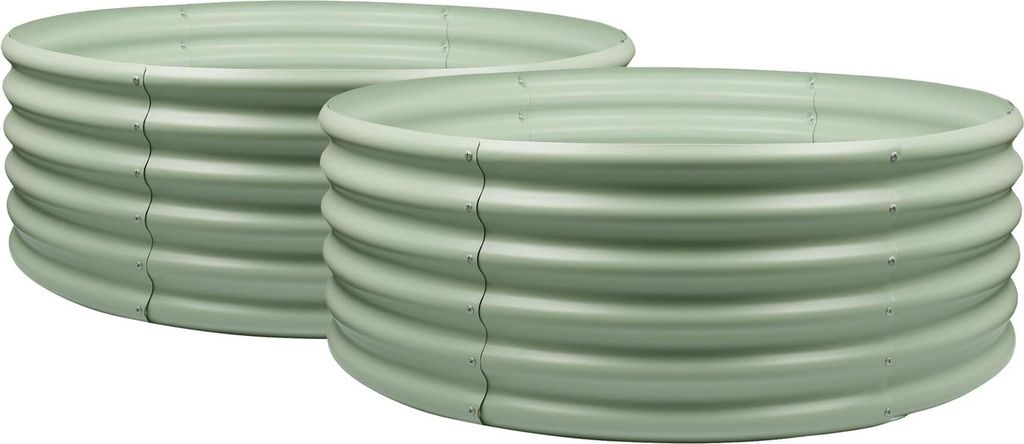 Runde Hochbeete für den Garten – 120 cm x 45 cm – Grün – Produktbild 