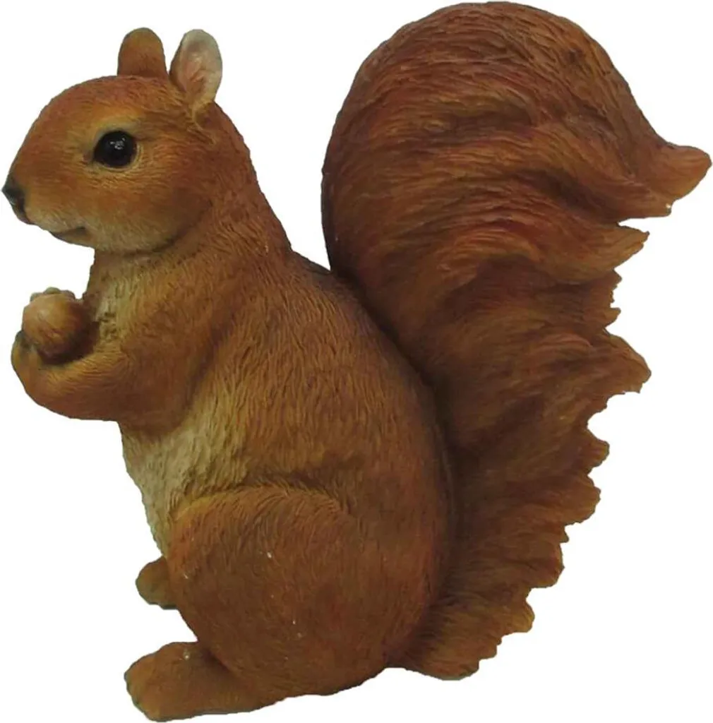 Esschert Design Scoiattolo L Marrone 19cm | Statua Giardino Poliresina