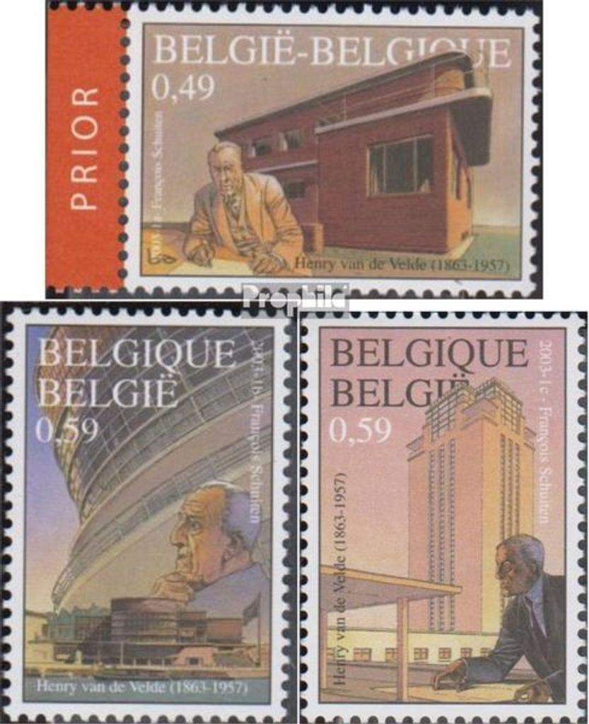 Briefmarken Belgien 2003 Mi 3195-3197 (kompl.Ausg.) postfrisch Velde