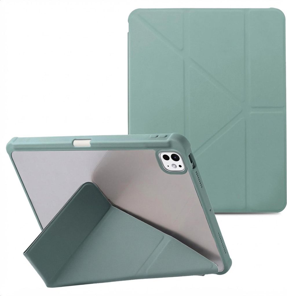 imoshion Origami Klapphülle iPad Pro 13 (2025) M5 / (2024) M4 - Dunkelgrün