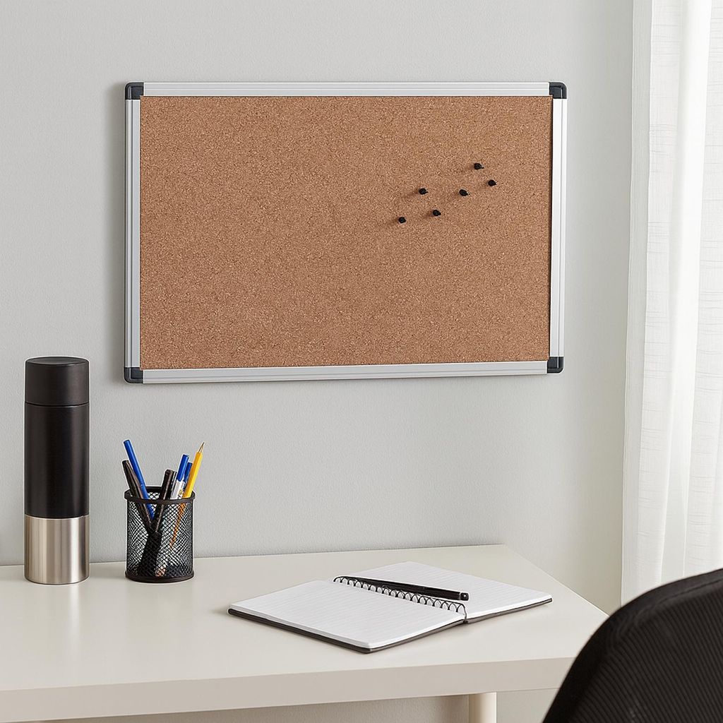Pinboard mit Alurahmen Kork