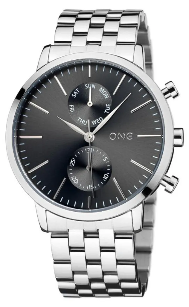 Montre One OG9611GS51L Homme - Boîtier Acier et Bracelet en Cuir Noir