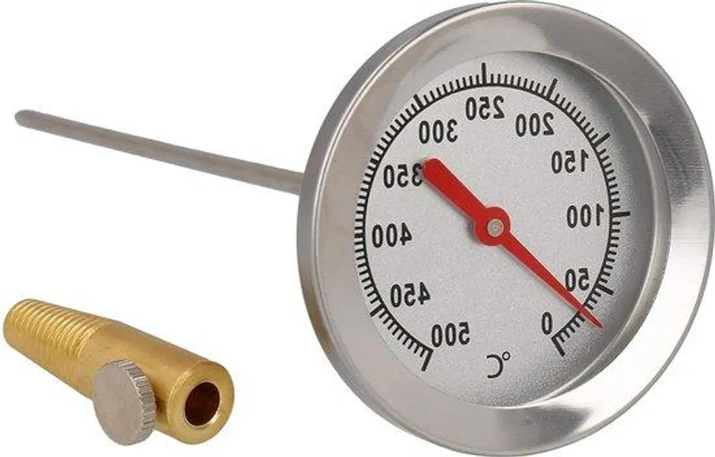 Thermomètre analogique pour four à pizza et barbecue inox sonde 15cm