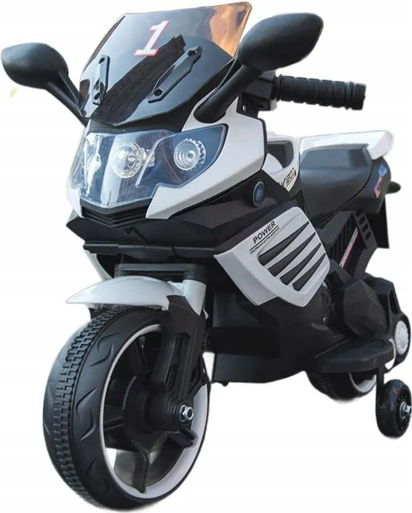 Moto électrique enfants K1500 Blanc Ekspand avec phares LED intégrés - 4