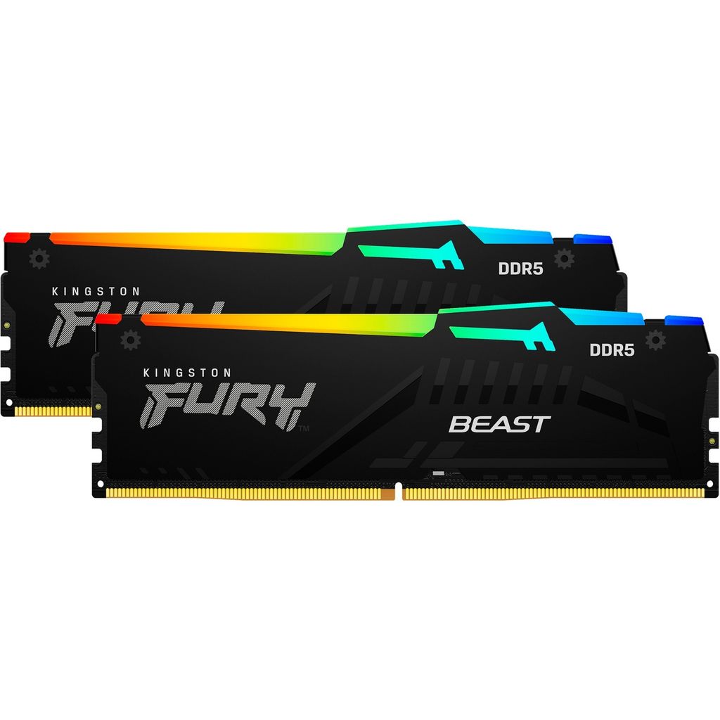 DDR 5.... 64GB . 5600MHz. CL40 FURY Beast Schwarz RGB Kingston XMP (2x32GB)