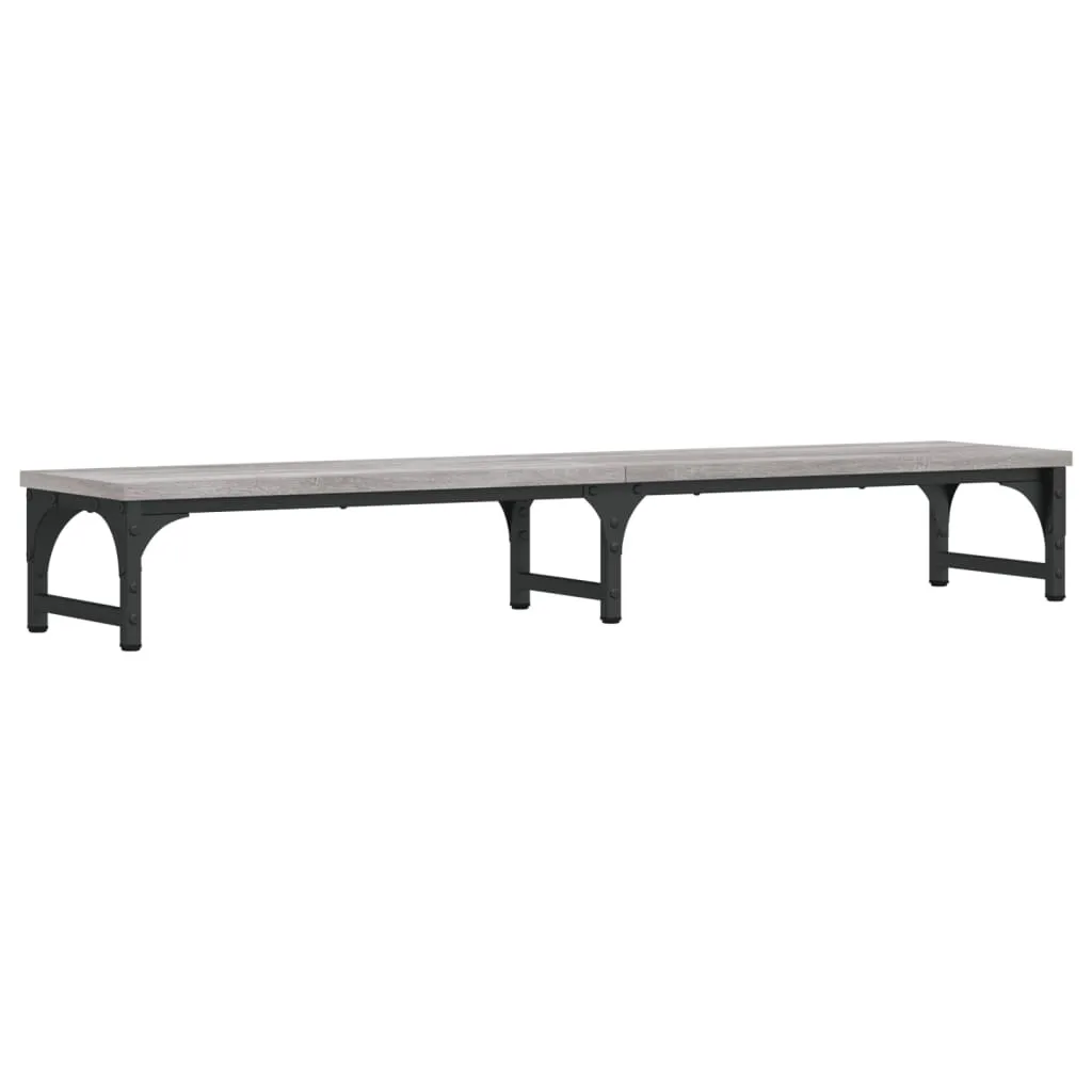 Rehausseur d'écran large 105 cm Sonoma Oak Grey pour double moniteur