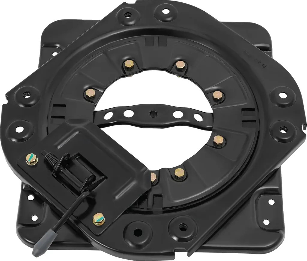 Plaque tournante 360° ultra résistante 130 kg en acier noir de 3 mm