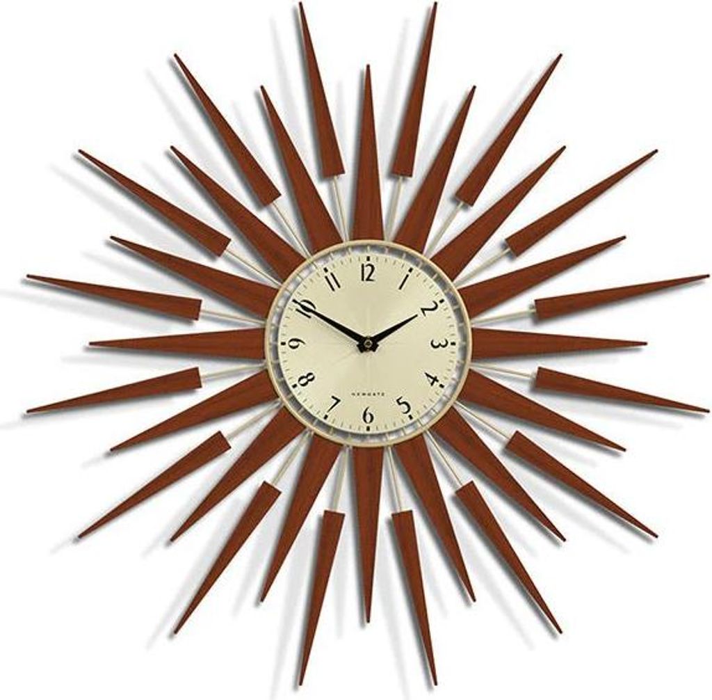 Newgate Pluto Wanduhr in Dunkelholz