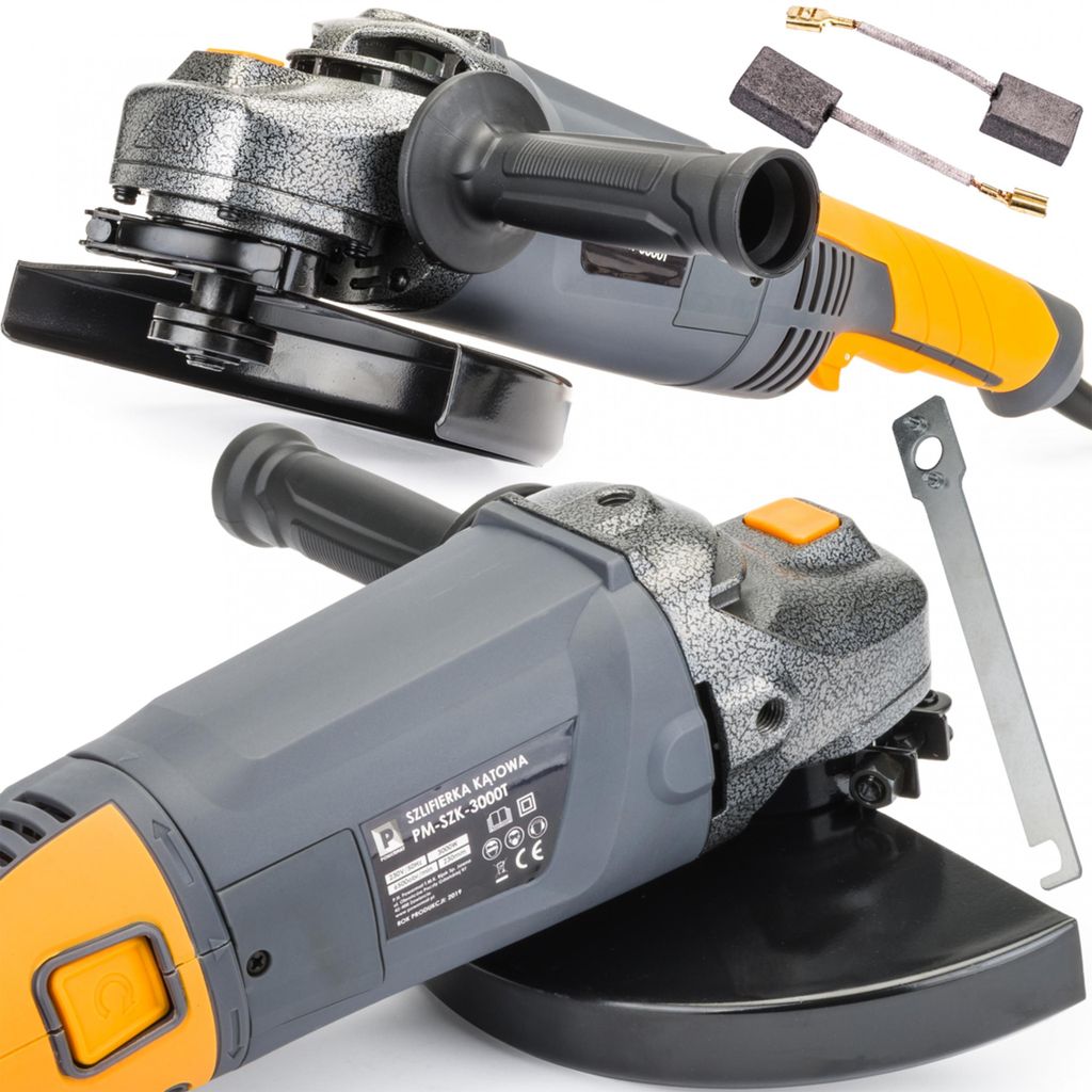 Powermat Winkelschleifer 3000 W – 230 mm, Soft-Start, 6500 U/min, verstellbarer Griff