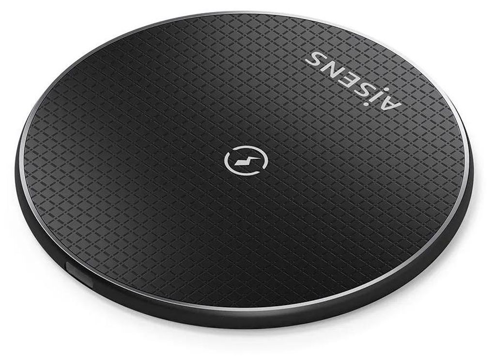 AISENS ASCH-15W1WC058-BK, Drinnen, USB, Kabelloses Aufladen, Schwarz