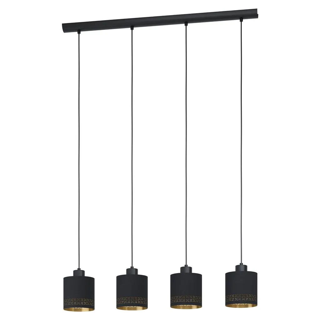 Suspension Eglo ESTEPERRA 99275 Luminaire Design Noir et Or Ø38 cm