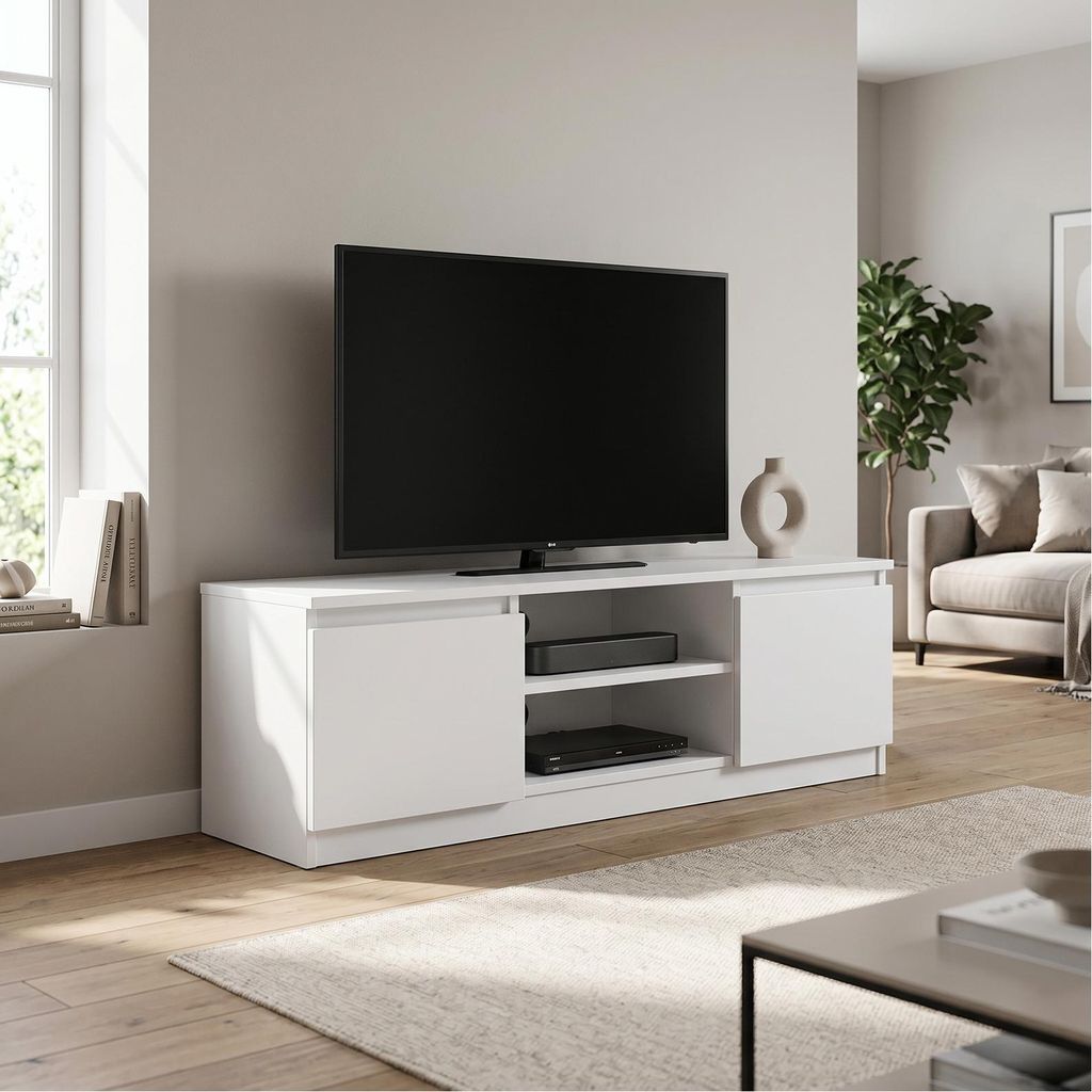 Masseno TV-Schrank NUDO 120 cm Fernsehschrank mit 2 Türen Produktbild 