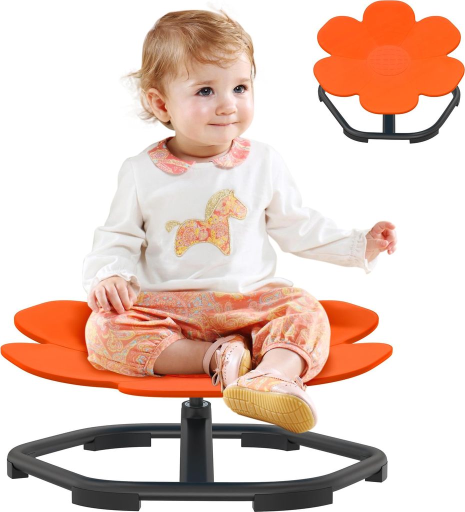 YARDIN Karussell Autismus Kinder Drehstuhl Sensorischer Karussellstuhl Kinderdrehstuhl Spielzeugstuhl Training Physische Koordination und Gleichgew...