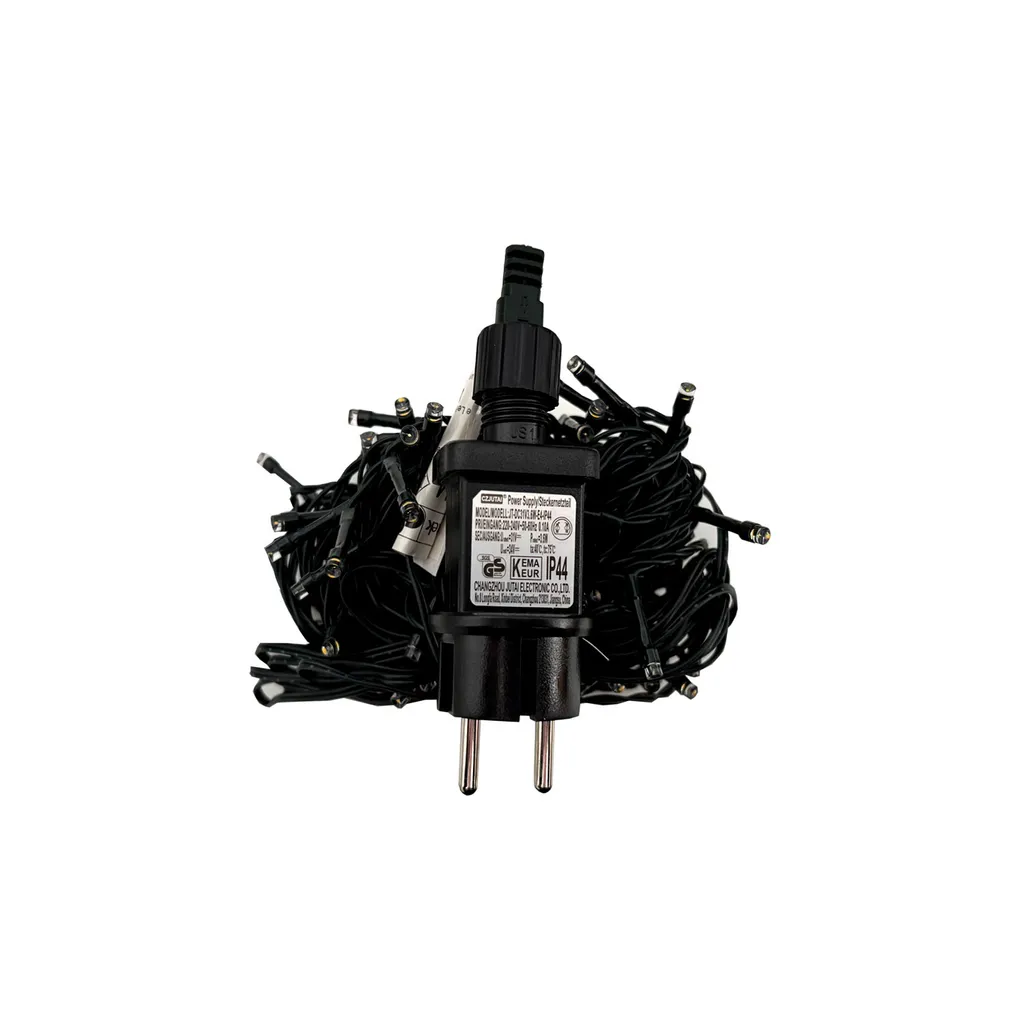 Catena Luminosa 120 LED Bianco Caldo Cavo Verde Esterno IP44 Professionale