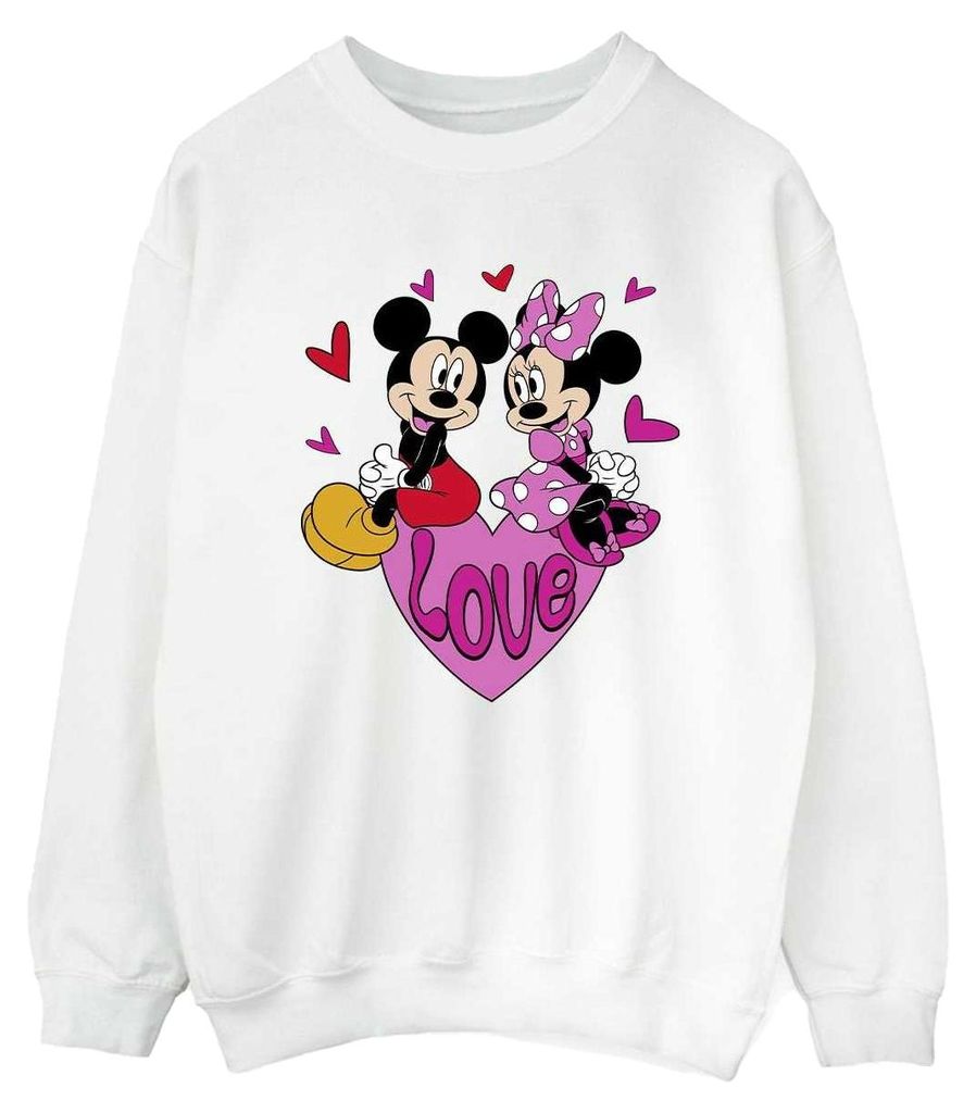 Disney - "Love Hearts" Sweatshirt für Damen BI55071 (XXL) (Weiß)