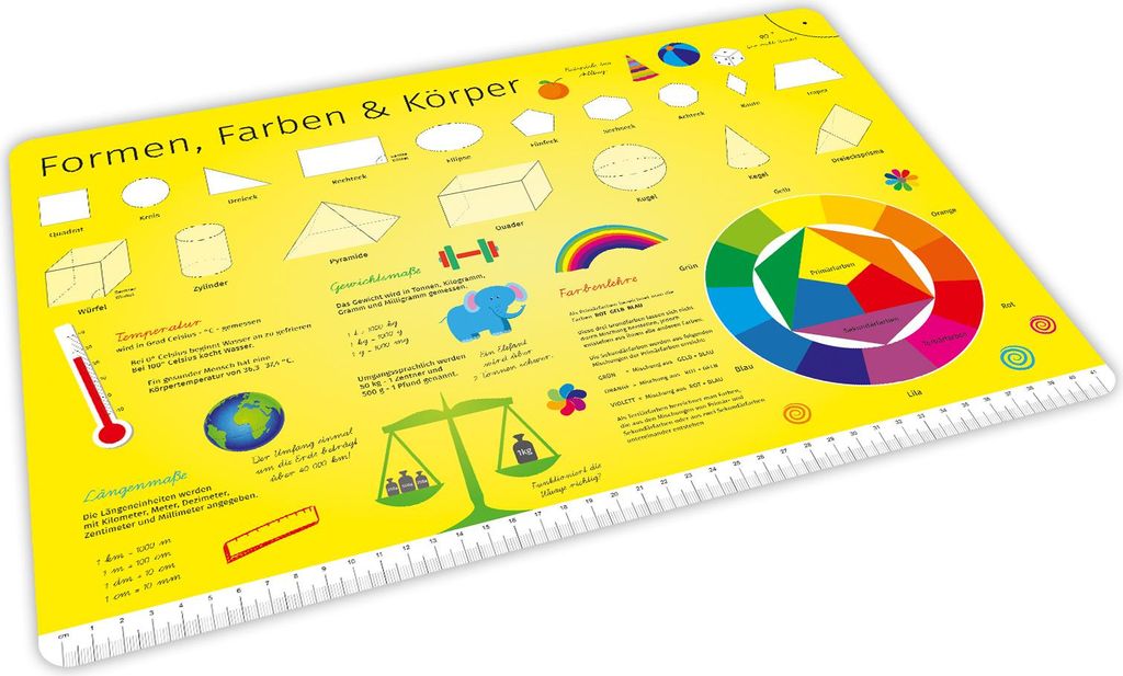stabiles Vinyl Tischset - Formen, Farben und Körper Kinder Produktbild 
