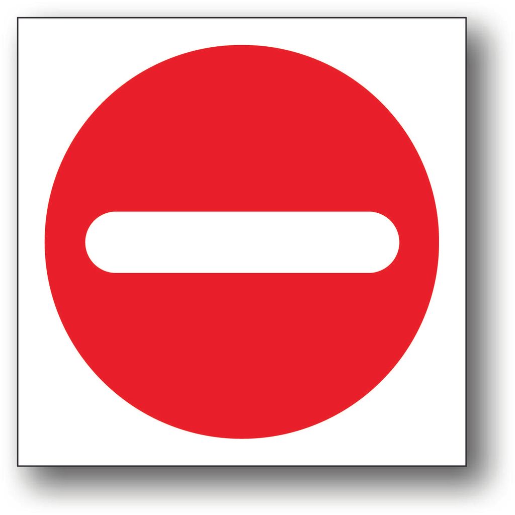 Zndw-5 Verkehrsschild B-2 - Einfahrt Verboten 33Cmx33Cm