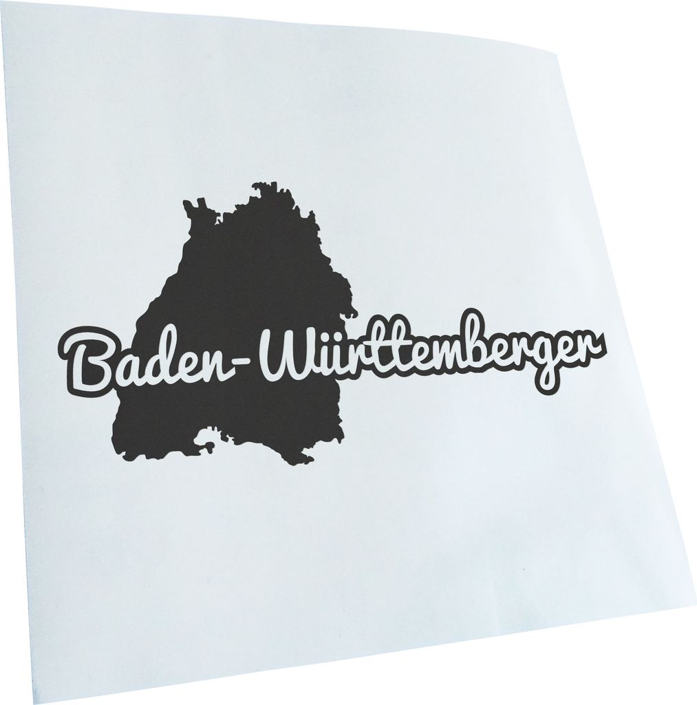 Kiwistar - Autoaufkleber - Baden-Württemberger Herkunft - Dunkelgrau - 24x12cm - Aufkleber für Auto, Laptop, Fahrrad, LKW, Motorrad mehrfarbig JD...