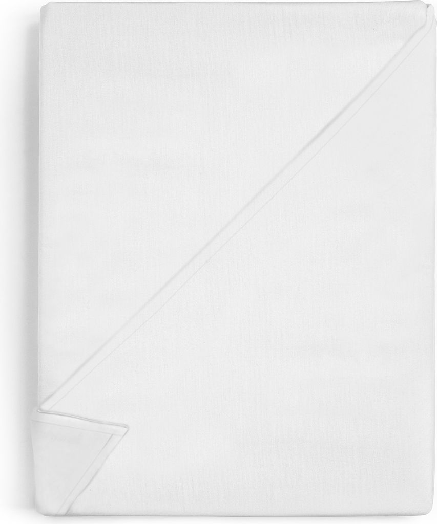 Bettlaken ohne Gummizug kochfeste Baumwolle 220 x 240 cm - weißes Betttuch ohne Gummi Baumwollstoff Laken zum zudecken Hotel 125 g/m²