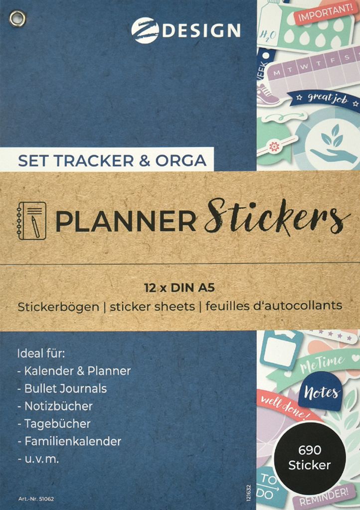 AVERY Zweckform ZDesign Planungs-Sticker "TRACKER & ORGA" 690 Sticker
