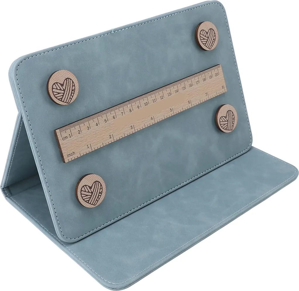 Support de lecture pour patron de tricot bleu pliable - Aide ouvrage