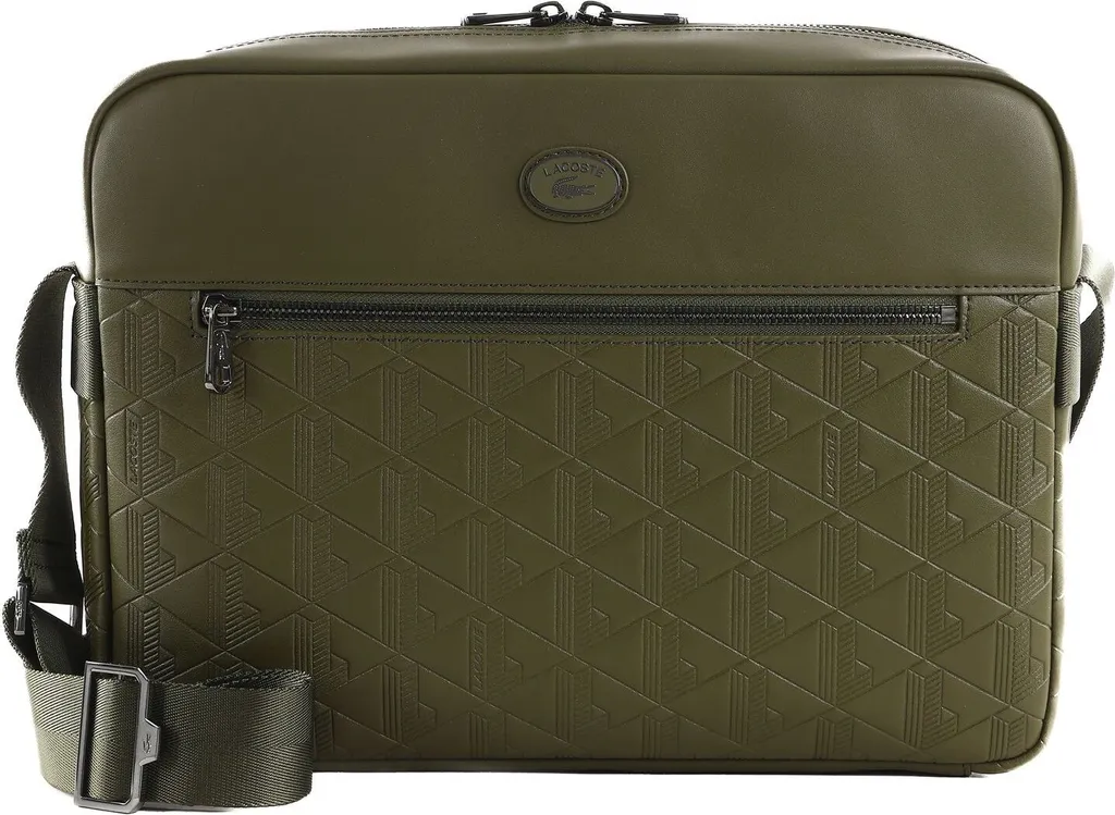 Sacoche reporter Lacoste Ivy Green avec bandoulière réglable homme