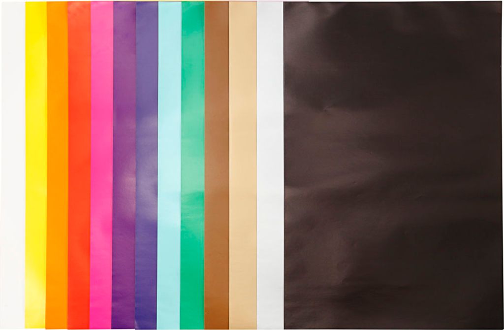 Creativ Company Glanzpapier, Blatt 32x48 cm, 80 g, verschiedene Farben, 100 Blatt 1 Karton