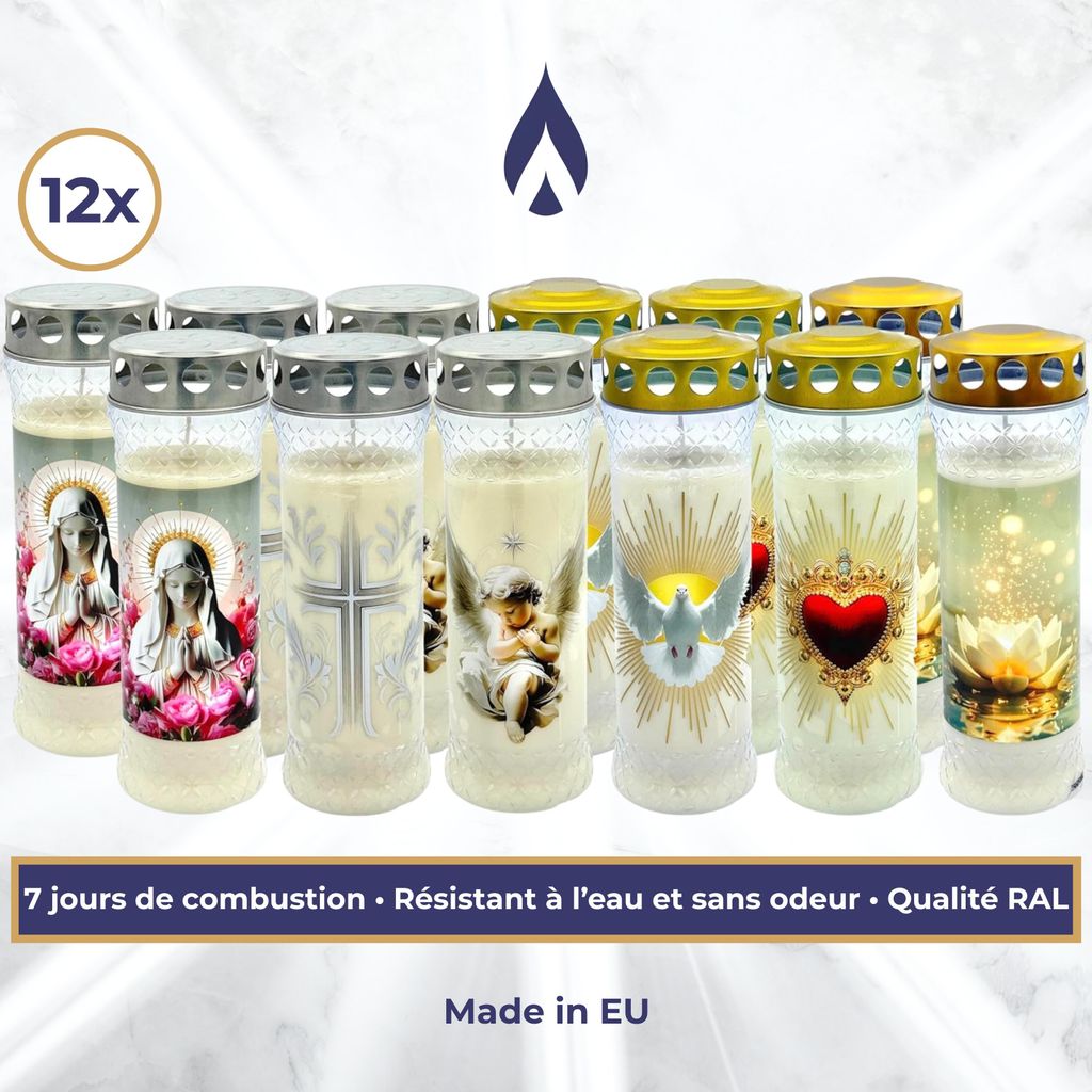 Horeca Candles Bougies funéraires 7 jours avec couvercle - Image du produit 